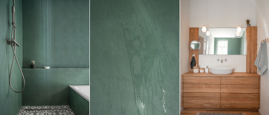 Nasse Dusche ohne beschlagene Spiegel.